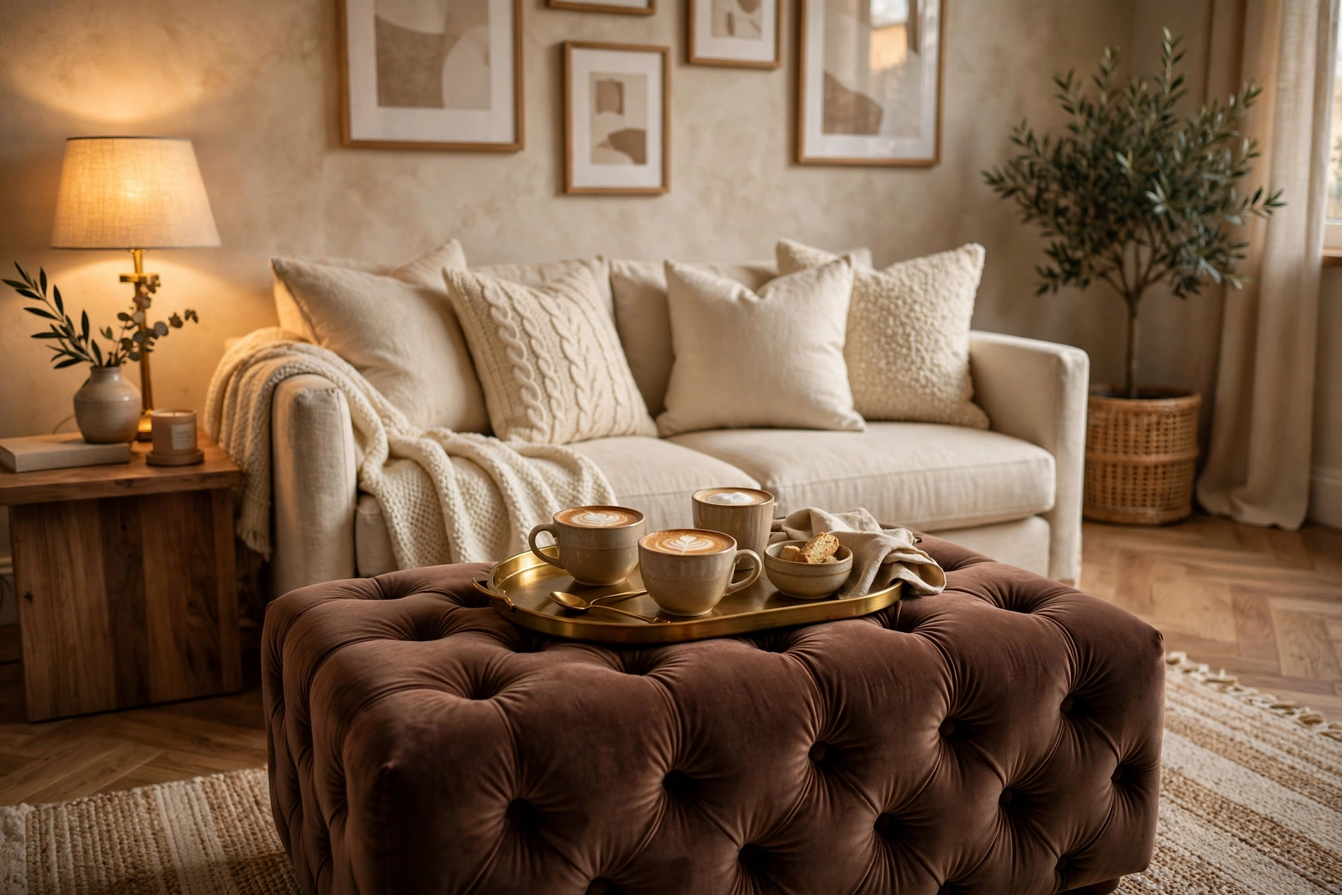Fall mantel decor ideas in a terracotta and rust color palette with copper candle holders