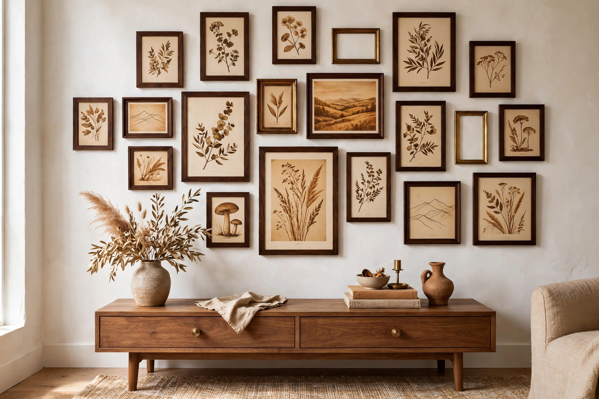 Minimalist fall mantel decor ideas with a single oversized ceramic pumpkin as the statement piece
