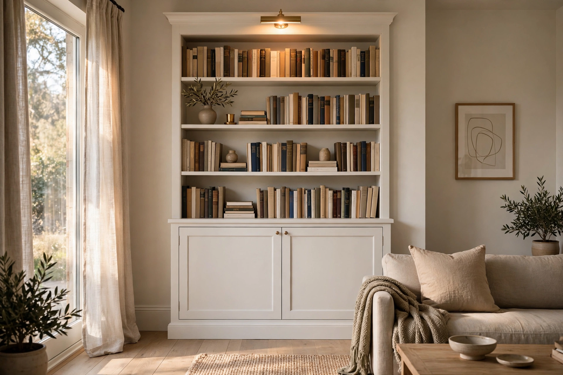 Bookcase with lower cabinets — toy storage ideas living room organization
